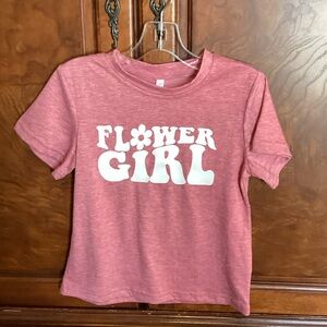 Flower Girl Tee Heather Pink Size Extra Small